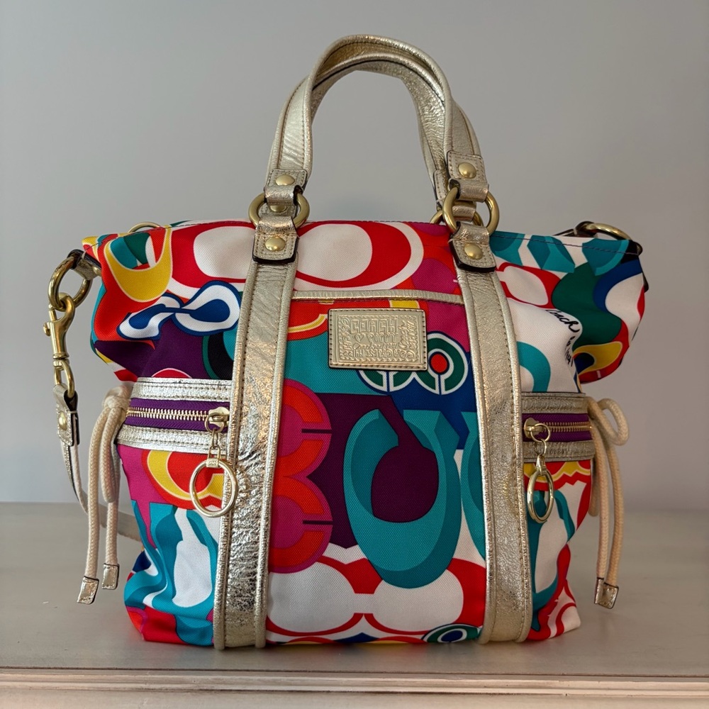 Coach Y2K Poppy Pop C Spotlight Shoulder Bag EUC